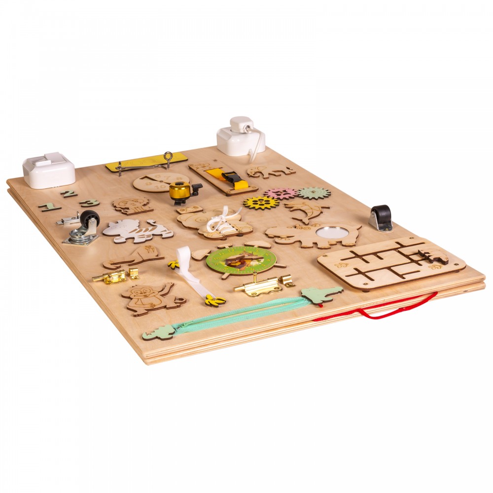 Tableau d'activité sensoriel Montessori en bois - Naturel - 30 cm - Jeux  d'éveil - Puériculture - Enfants, jouets et jeux