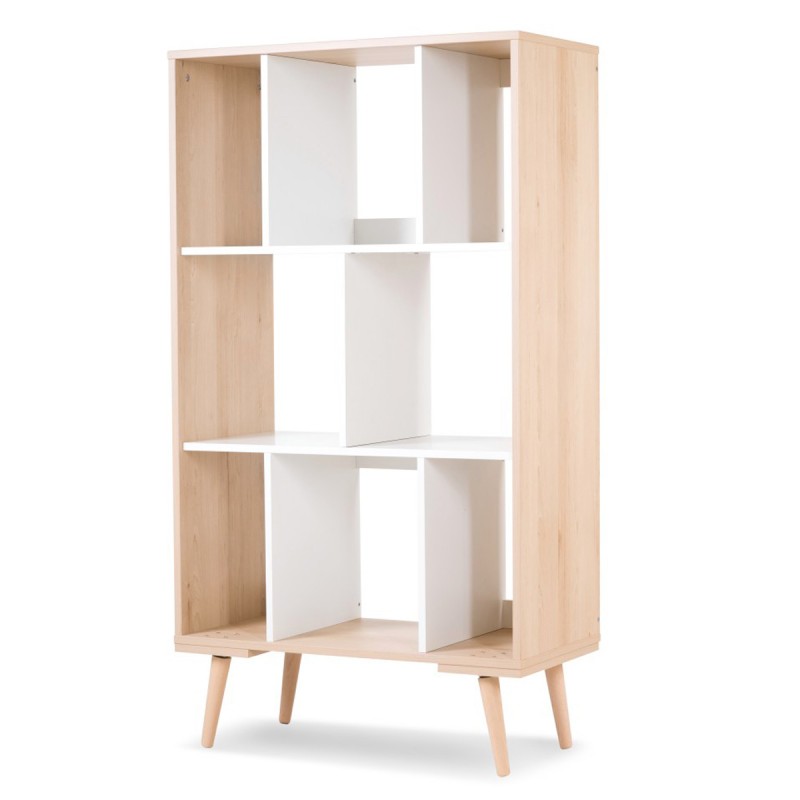 Bibliothèque enfant moderne au style scandinave avec 8 compartiments