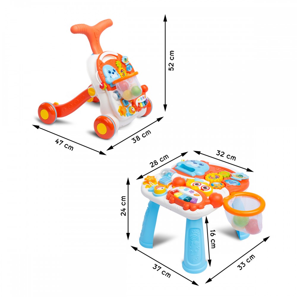 Trotteur bébé & Table d'activité bébé - Aide à la marche bébé