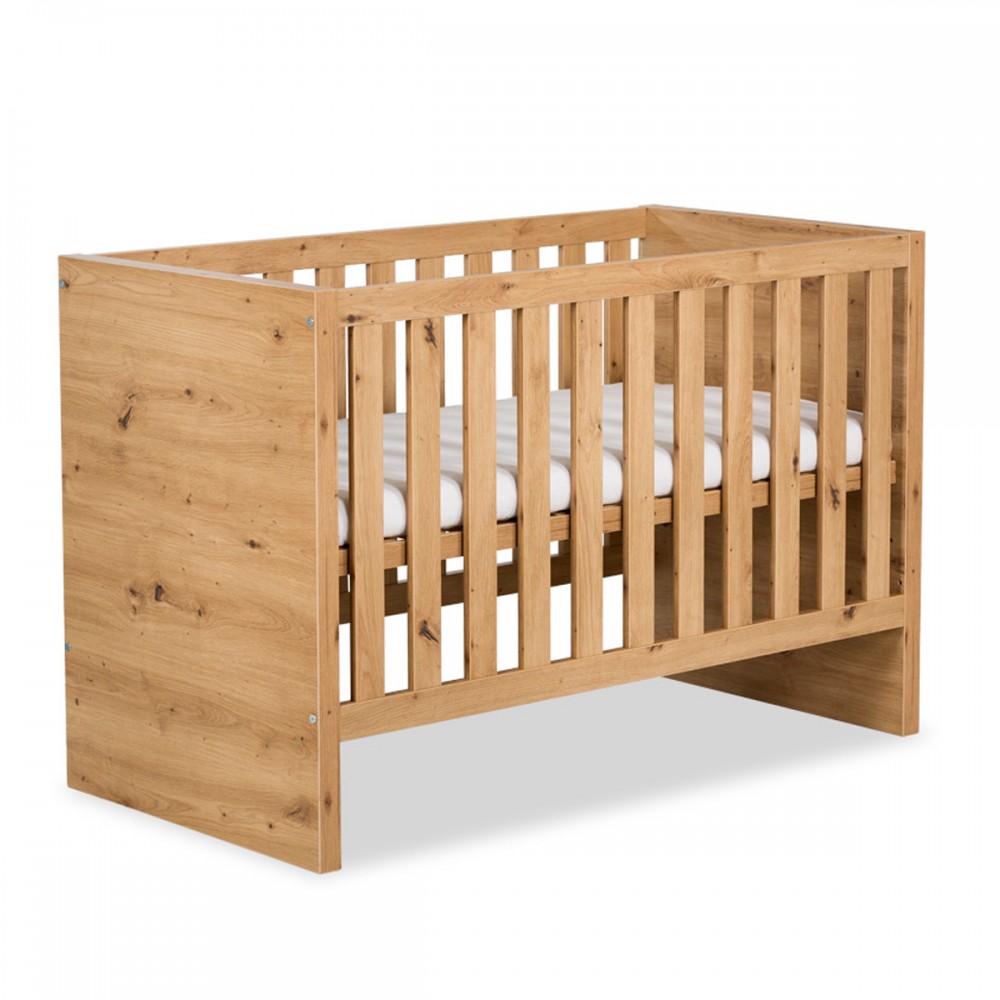 Lit évolutif à barreaux pour bébé 120x60 avec barrière de sécurité