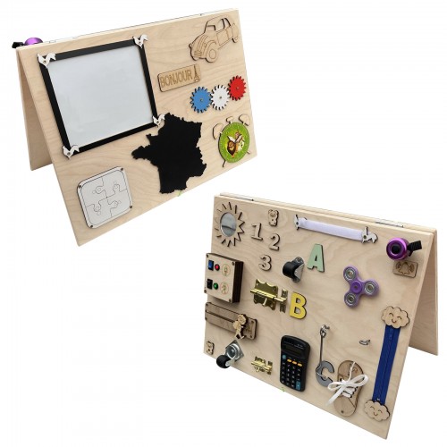 Joy Mini Tableau D'activités Montessori Busy Board En Bois Pour