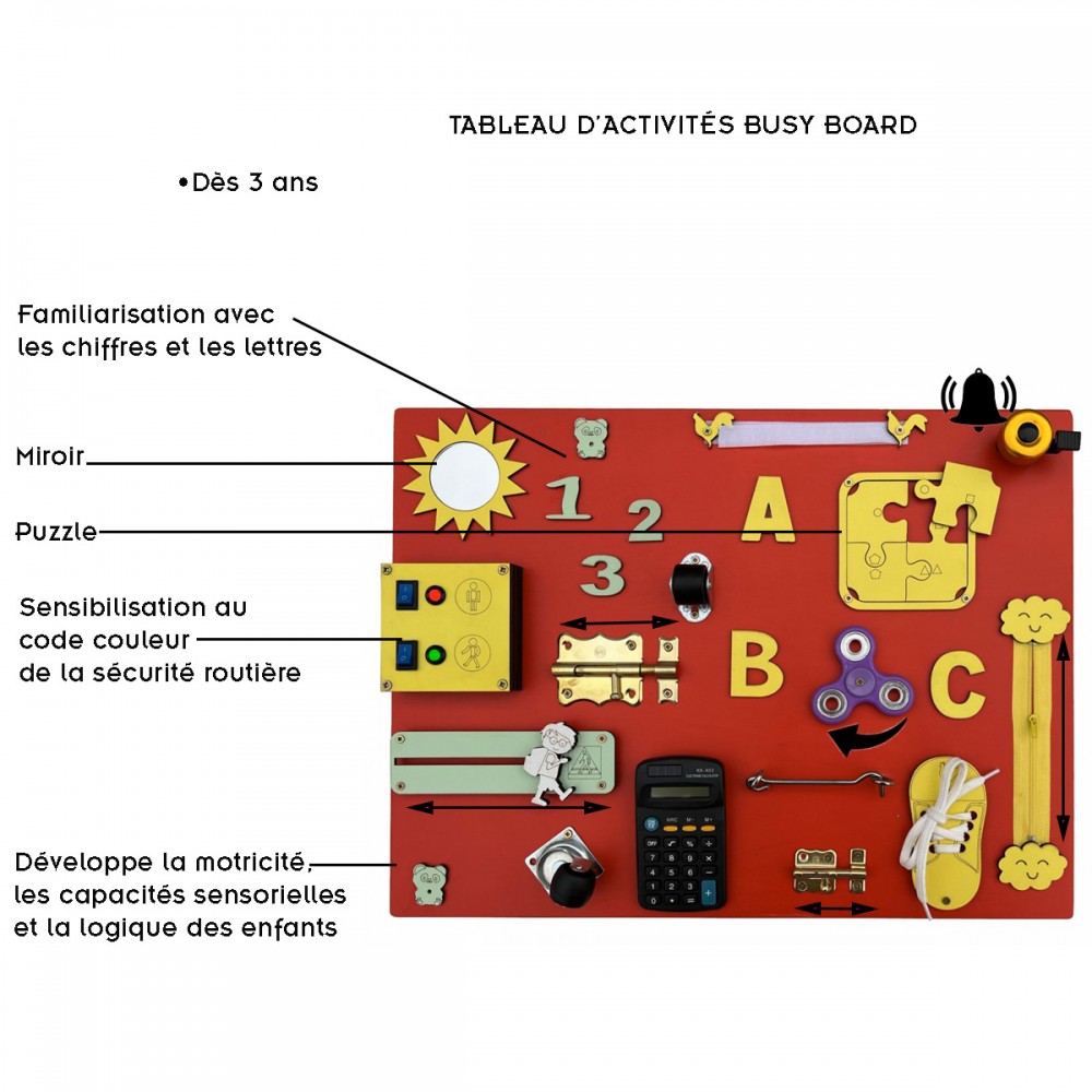 Tableau d'activités magnétique Montessori pour enfants de 3 ans et plu –  Ludikid