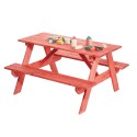 ALEX Table de pique-nique jardin enfants en bois avec bancs