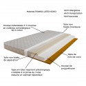 Matelas pianka latex kokos