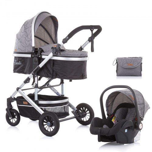 ESTELLE Poussette combinée Gris / Noir
