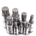 8 douilles Torx ou spline en chrome-vanadium