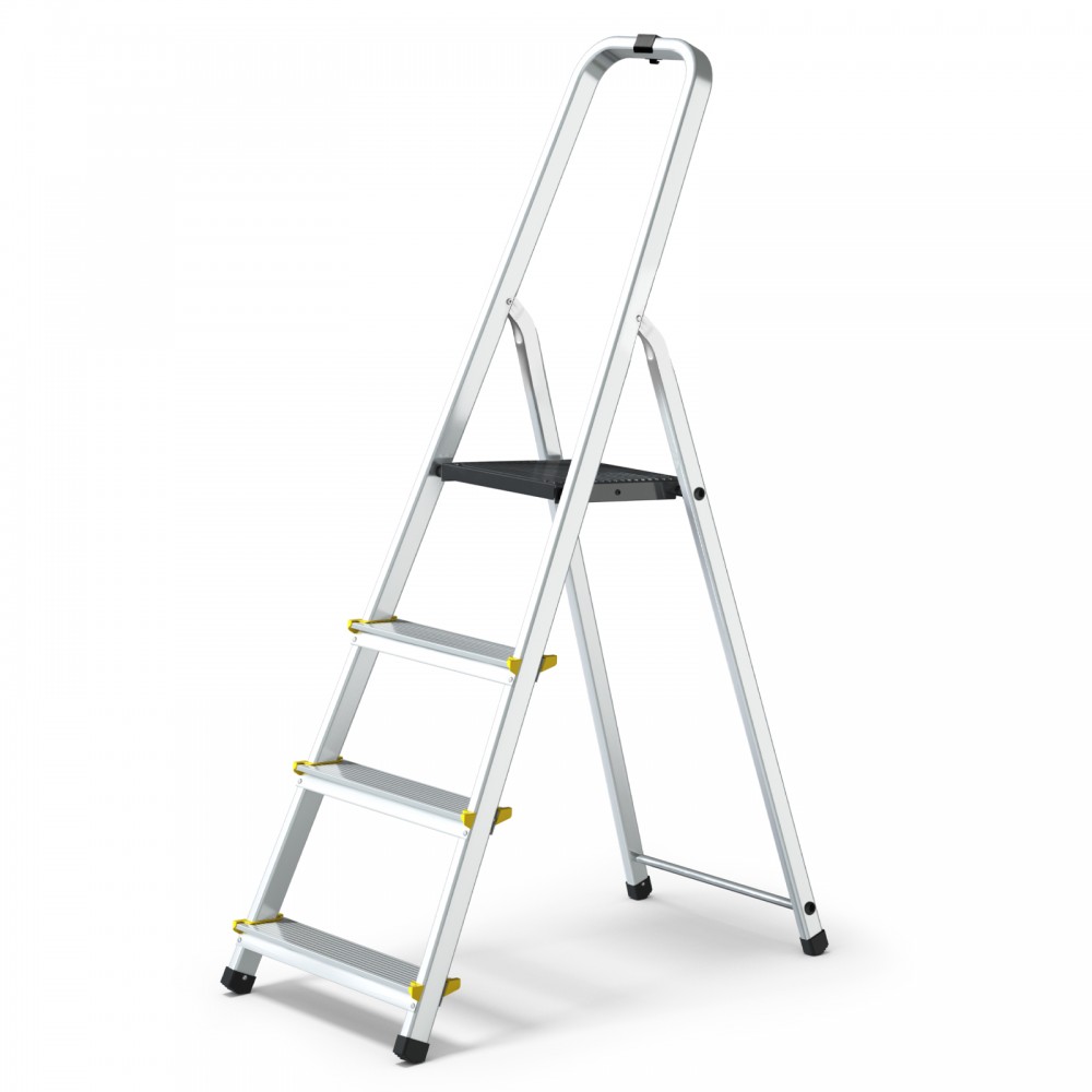 Drabest Escabeau 7 Marches en Aluminium Capacité 125 KG - Escabeau avec  Rail De Sécurité Et Plateforme De Travail - Échelles Multi-Usages - Escabeau  7 Marches - 50 X 215 X 12 Cm : : Bricolage