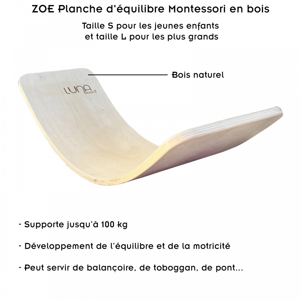 Planche d’équilibre en bois et feutrine pour enfant de Goki