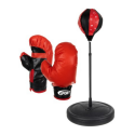 PIO Set de boxe punching ball avec sac de frappe et gants