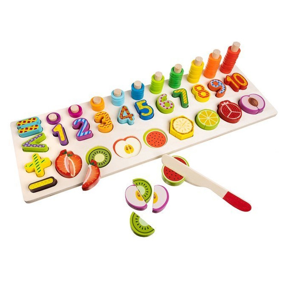 Jouet montessori mathématiques bébé 1 2 3 ans, jeux éducatif puzzles en  bois, apprendre à compter et les couleurs jeu - Cdiscount Jeux - Jouets