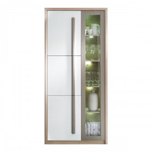 ROMA Armoire vitrine 3 portes battantes avec lumières LED 90x194 cm