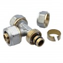Té à visser tube PER Ø16x16x16 mm Té à visser tube PER Ø16x16x16 mm