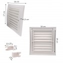 Grille de ventilation plastique 140x140 mm Grille de ventilation plastique 140x140 mm