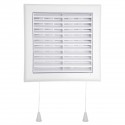 Grille intérieur avec moustiquaire et tirette  140x140mm