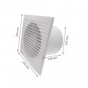Extracteur d'air Ø150mm standard avec moustiquaire 292m3/h 24W Extracteur d'air Ø150mm standard avec moustiquaire 292m3/h 24W
