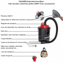 Produit neuf avec défauts - KAMINER Aspirateur/souffleur vide cendres cheminée poêle 1200W avec accessoires