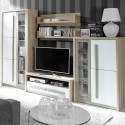 ROMA - Ensemble complet de meubles de salon - 2 vitrines, meuble TV, 2 étagères