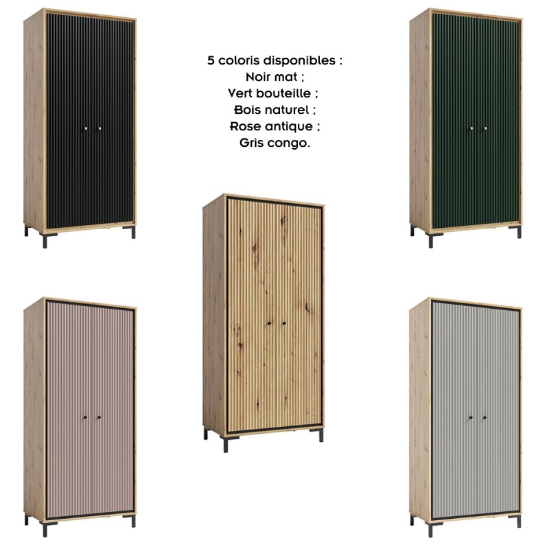 PARII Armoire penderie design bois etageres
