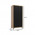PARII Armoire penderie design bois etageres