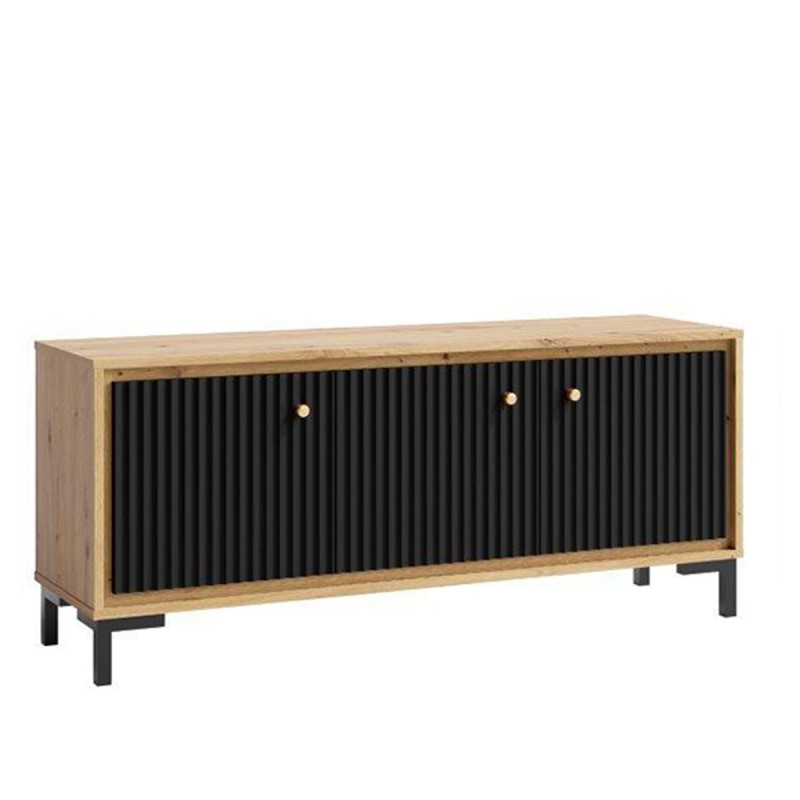 PARII Meuble bas tv 3 portes bois design tendance