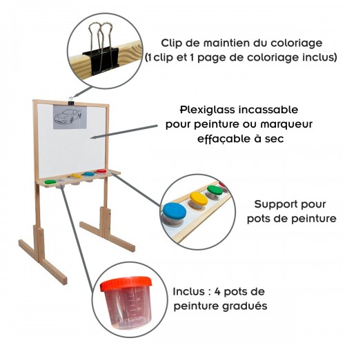 PABLO Chevalet transparent pour enfant en bois