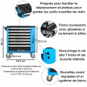 Servante d'atelier professionnelle avec outils 7 tiroirs 243 pièces Servante d'atelier professionnelle avec outils 7 tiroirs 243 pièces
