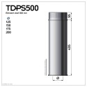 TDPS500 Conduit double paroi pour poêle à bois longueur 50 cm