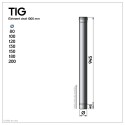 TIG1000 Conduit simple paroi étanche polycombustible longueur 100 cm