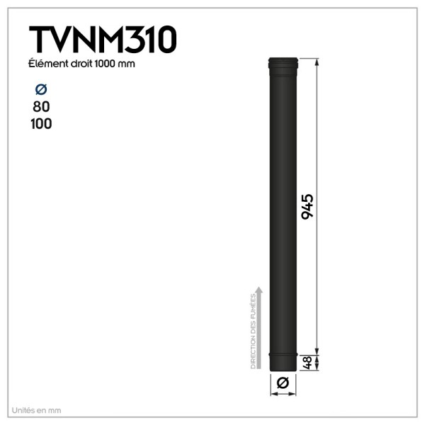 TVNM Conduit simple paroi étanche polycombustible