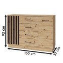 ARTIZ Commode avec portes et 4 tiroirs ARTIZ Commode avec portes et 4 tiroirs