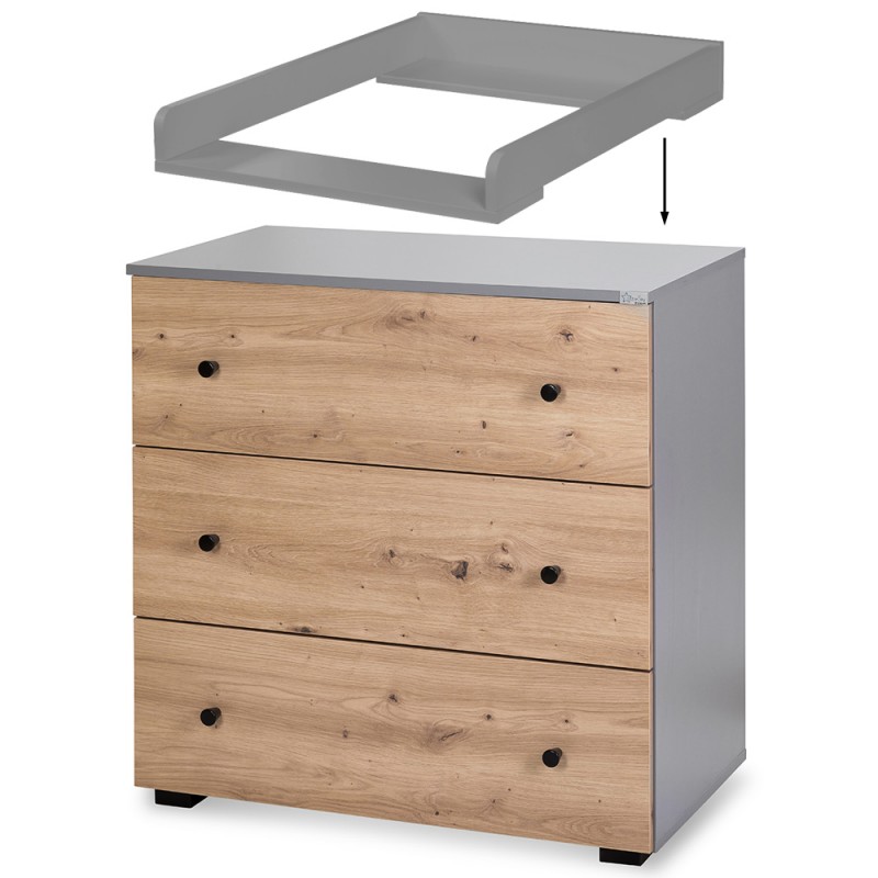 PAULINE Commode à langer avec plateau amovible