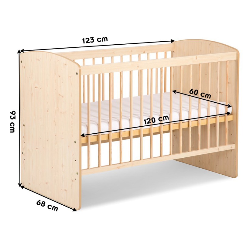 KAROLINA II Lit bébé à barreaux 120x60