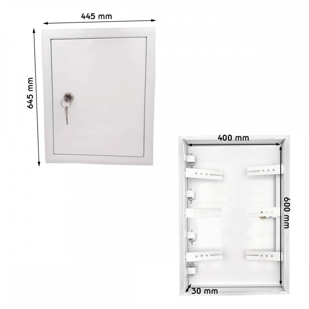 Trappe D'inspection Métal FlipFix 450x450 Mm - Panneau D'accès Blanc Pour Mur/plafond