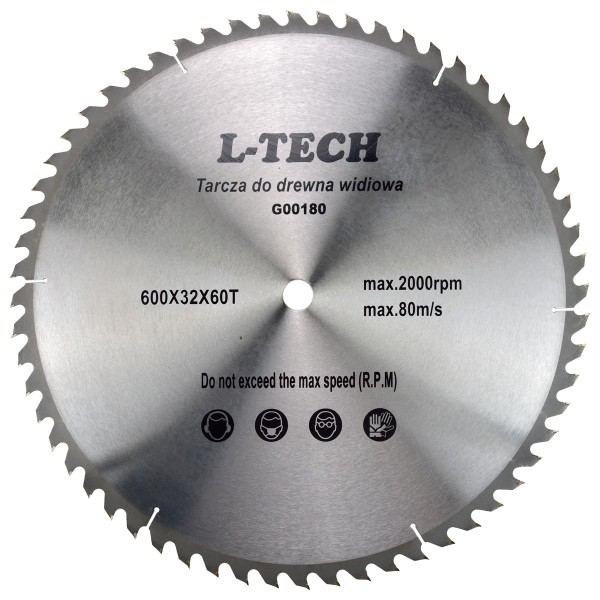 Lame de scie circulaire tct pour bois Ø 200x32x24T