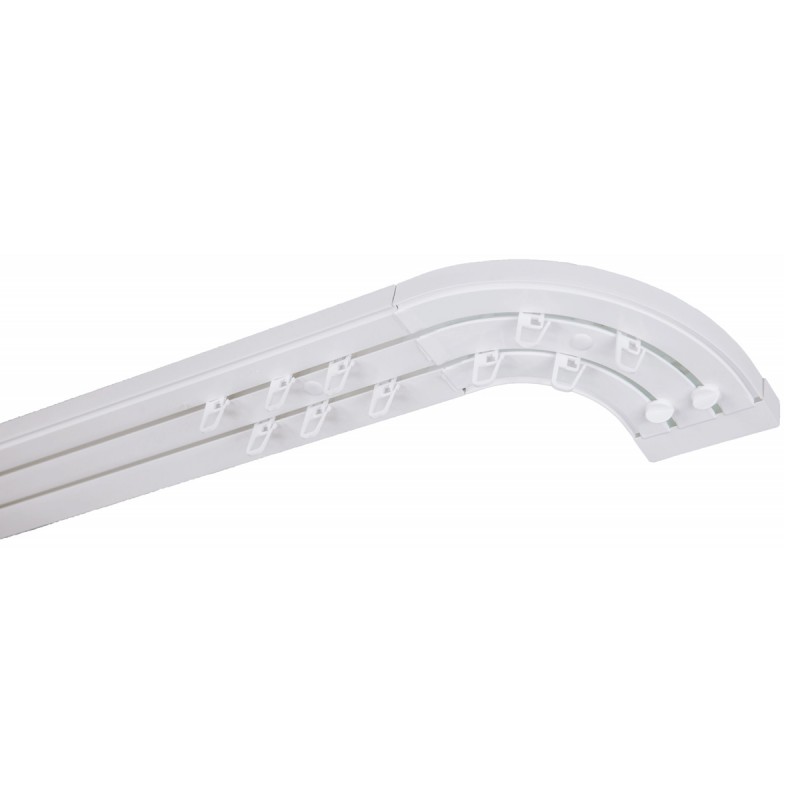 SIMI rail de tringle de plafond en PVC avec les glissières 120 Simple droit