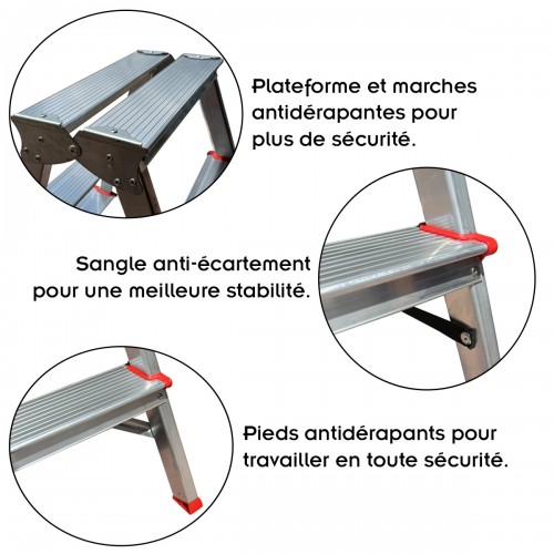 MTRA Marche pied en aluminium 2x2 2