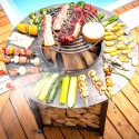 FIESTA Brasero haut de qualité barbecue plancha en acier épais peint Noir FIESTA Brasero haut de qualité barbecue plancha en acier épais peint Noir