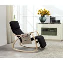 Rocking-chair avec organisateur Noir