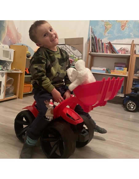 MAXIMUS Bulldozer rouge pour jouets jardin plage