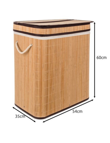 RUNHY Panier à linge en bambou RUNHY Panier à linge en bambou