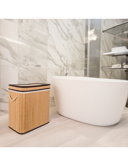 RUNHY Panier à linge en bambou RUNHY Panier à linge en bambou