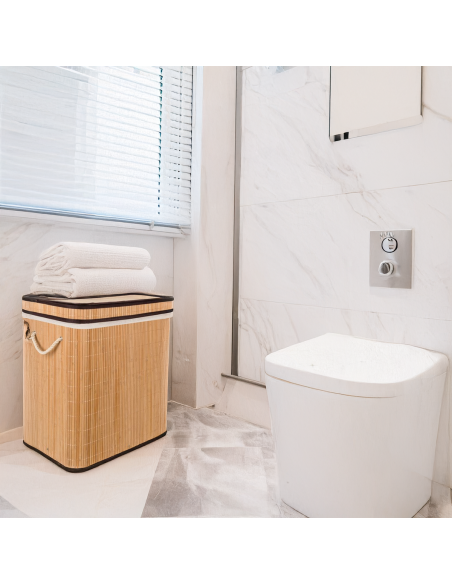 RUNHY Panier à linge en bambou RUNHY Panier à linge en bambou