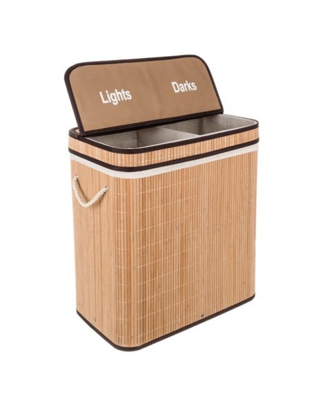 RUNHY Panier à linge en bambou RUNHY Panier à linge en bambou