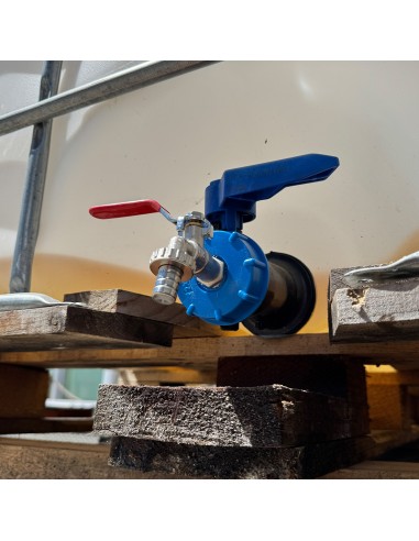 Robinet en laiton pour cuve 1000 L et adaptateur de réservoir IBC