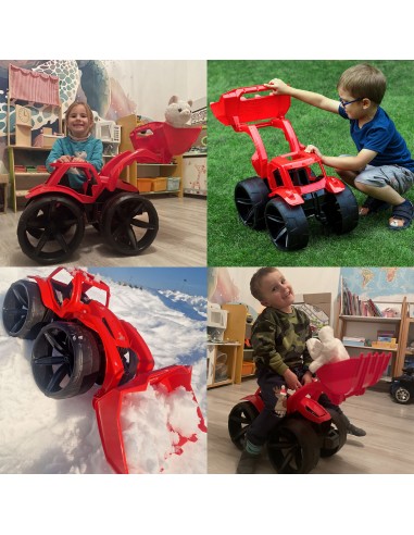 MAXIMUS Bulldozer tractopelle grand jouet maison jardin plage