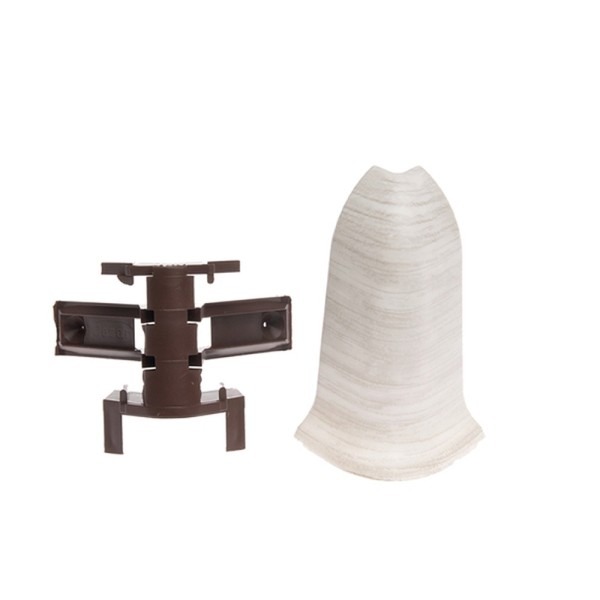 Plinthes goulotte passe-câble PVC 59 mm - 1,10 m avec raccords inclus