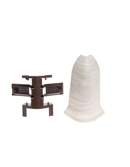Plinthes goulotte passe-câble PVC 59 mm - 1,10 m avec raccords inclus