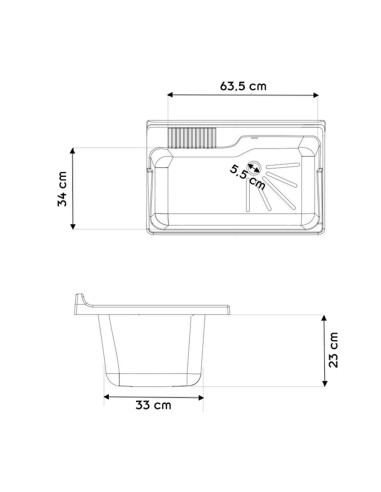Meuble buanderie double porte avec vasque 80x50