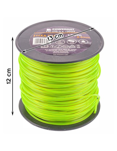 Bobine de fil 100 m pour débroussailleuse coupe-bordure - Fil étoile Bobine de fil 100 m pour débroussailleuse coupe-bordure - Fil étoile