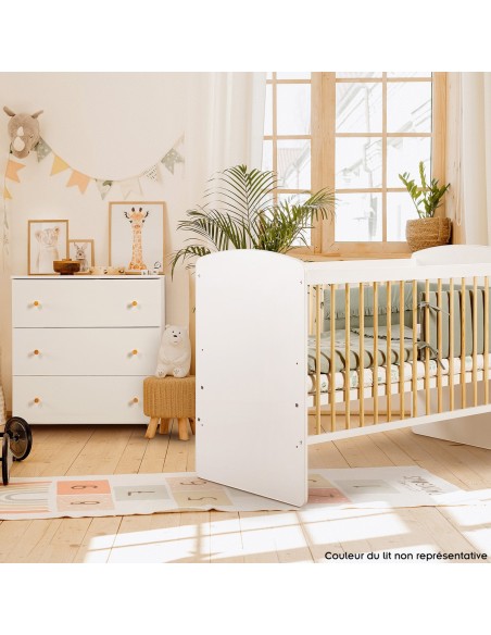 KAROLINA II Ensemble lit bébé 120x60 et commode à langer 3 tiroirs